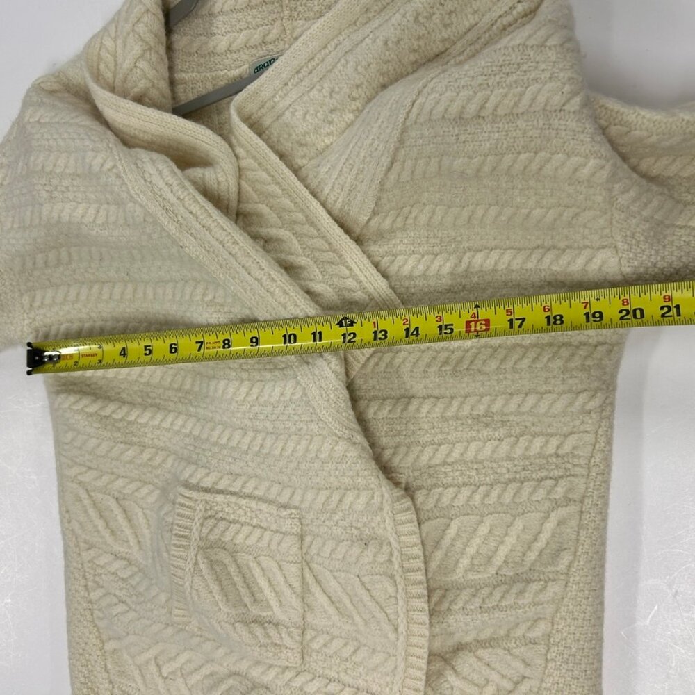 Aran Crafts 100% Merino Wool Irish Cable Knit Cardigan XL Old Money Preppy Luxe - Picture 4 of 8